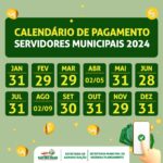 Calendário anual de pagamento dos servidores